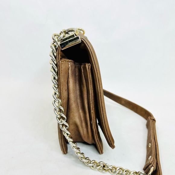 Bebe Brown Quilted Chain Strap Bag - Picture 7 of 14